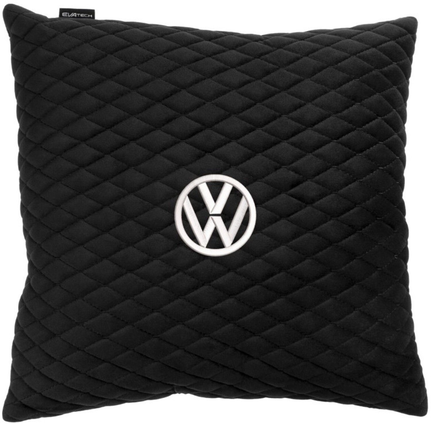 Купити Автомобільна подушка EVAtech з алькантари 40x40 см Volkswagen чорна з чорною ниткою, малий ромб SPBALMRBBV032 - Фото 1 Автомобільна подушка EVAtech з алькантари 40x40 см Volkswagen чорна з чорною ниткою, малий ромб SPBALMRBBV032 - Фото 1