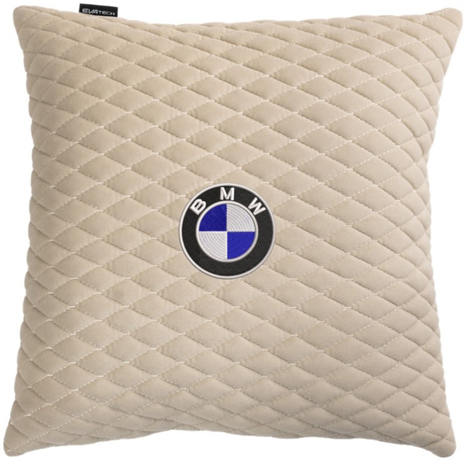 Купити Автомобільна подушка EVAtech з алькантари 40x40 см BMW бежева з бежевою ниткою, малий ромб SPBALMRIIV005 - Фото 1 Автомобільна подушка EVAtech з алькантари 40x40 см BMW бежева з бежевою ниткою, малий ромб SPBALMRIIV005 - Фото 1