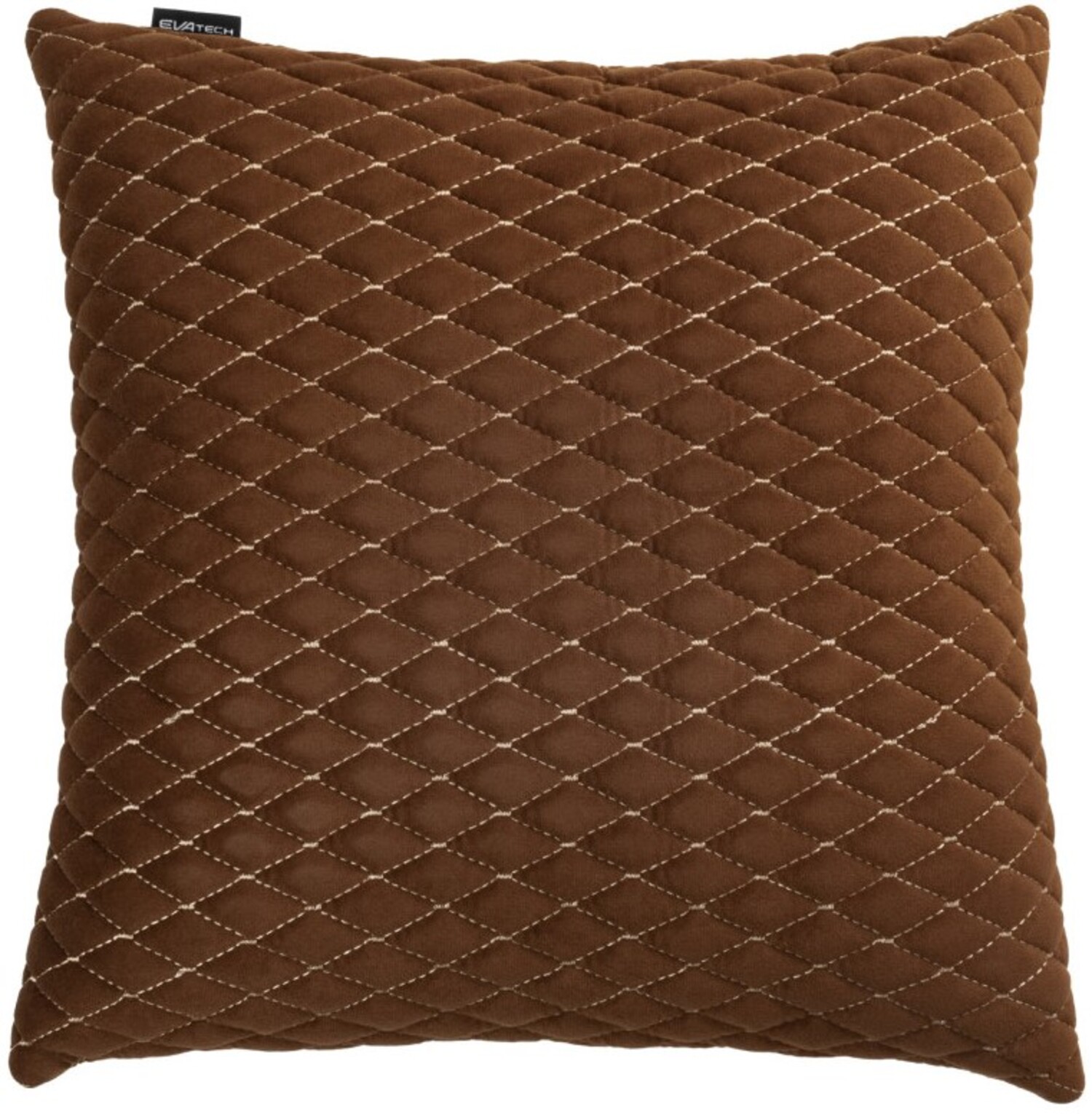 Автомобільна подушка EVAtech коричнева з коричневою ниткою, малий ромб SPBALMRZZ - Фото 1