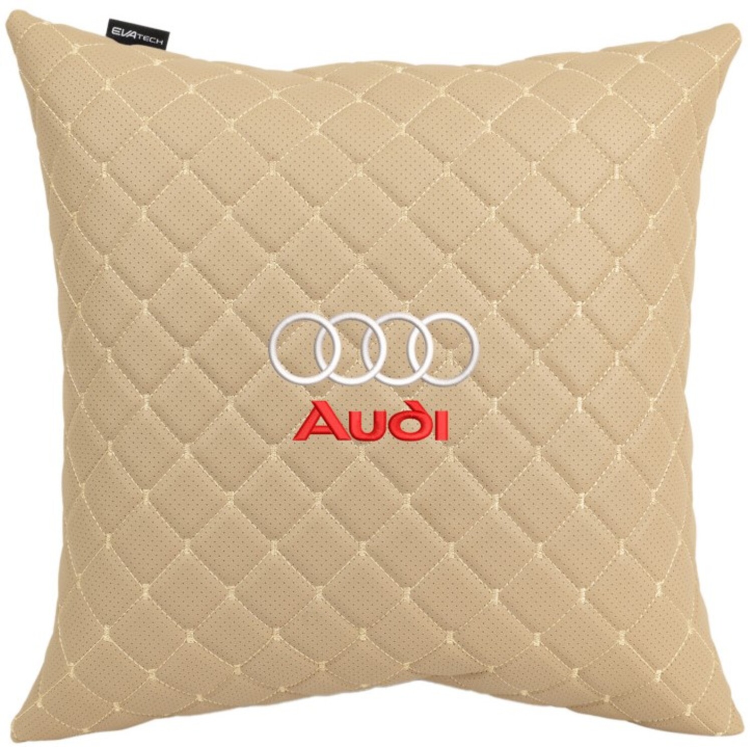 Купити Автомобільна подушка EVAtech ECO 40x40 см Audi бежева (SPBCSIIV003) - Фото 1 Автомобільна подушка EVAtech ECO 40x40 см Audi бежева (SPBCSIIV003) - Фото 1