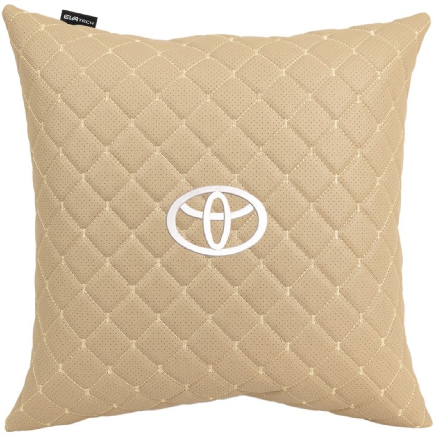 Купити Автомобільна подушка EVAtech ECO 40x40 см Toyota бежева (SPBCSIIV030) - Фото 1 Автомобільна подушка EVAtech ECO 40x40 см Toyota бежева (SPBCSIIV030) - Фото 1