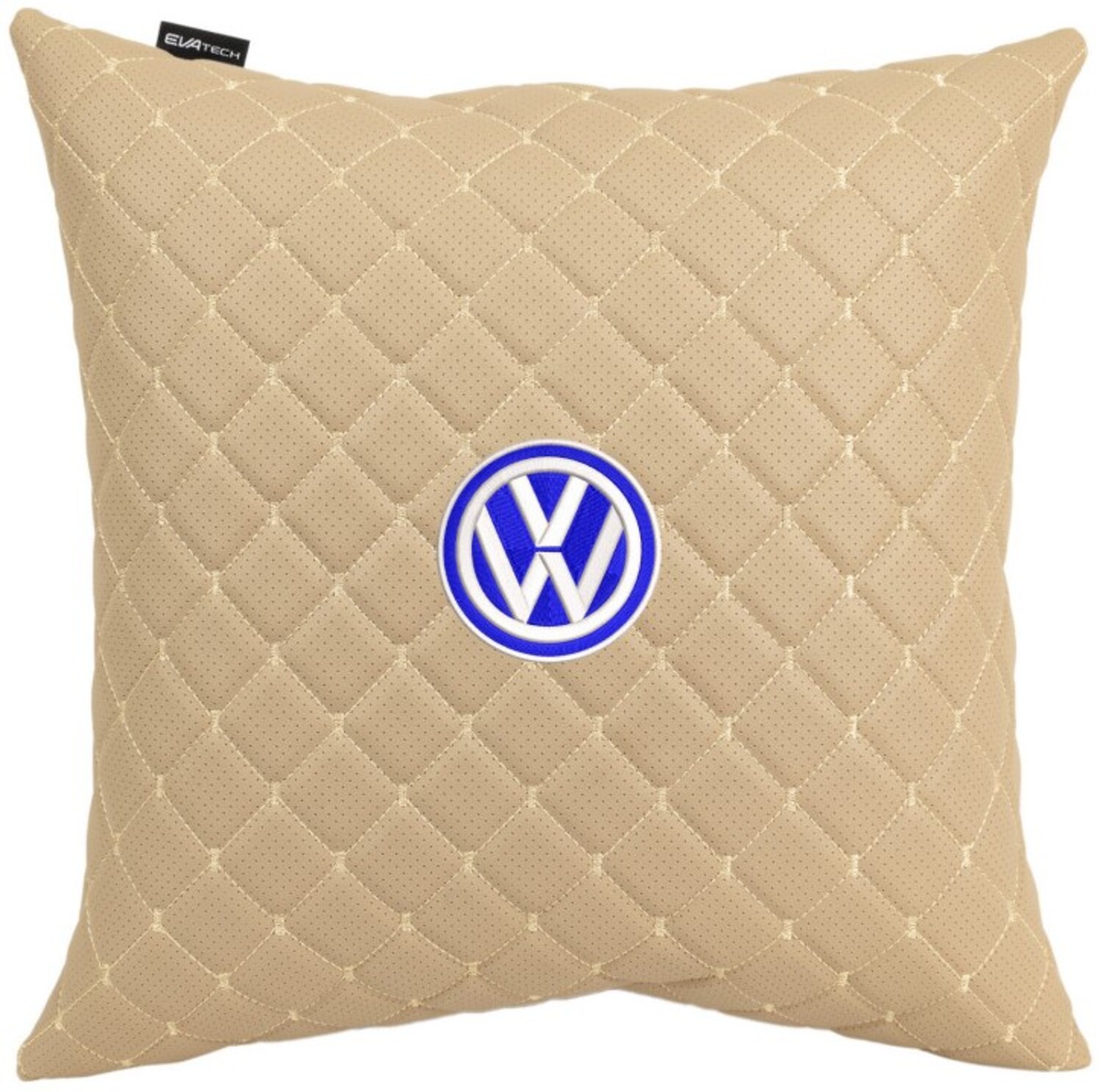 Купити Автомобільна подушка EVAtech ECO 40x40 см Volkswagen бежева (SPBCSIIV033) - Фото 1 Автомобільна подушка EVAtech ECO 40x40 см Volkswagen бежева (SPBCSIIV033) - Фото 1