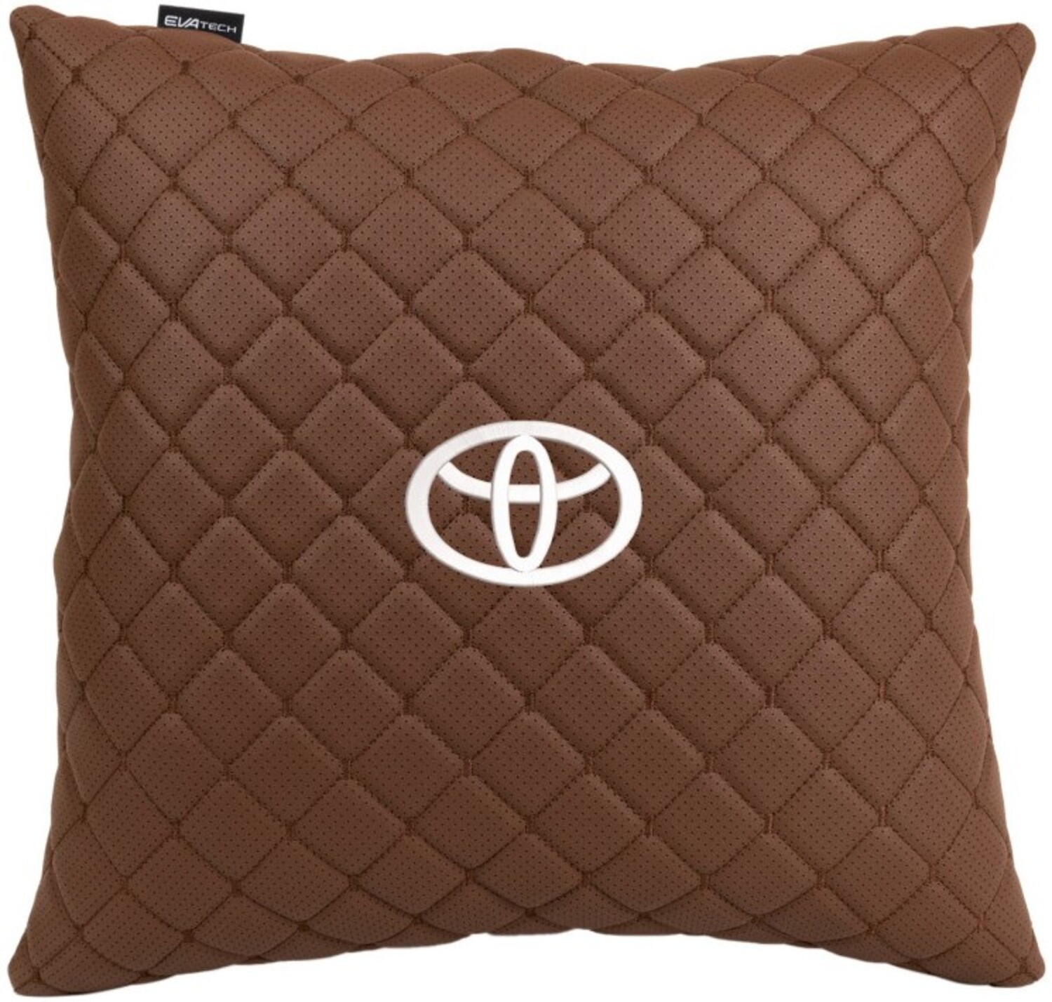 Купити Автомобільна подушка EVAtech ECO 40x40 см Toyota коричнева (SPBCSZZV030) - Фото 1 Автомобільна подушка EVAtech ECO 40x40 см Toyota коричнева (SPBCSZZV030) - Фото 1