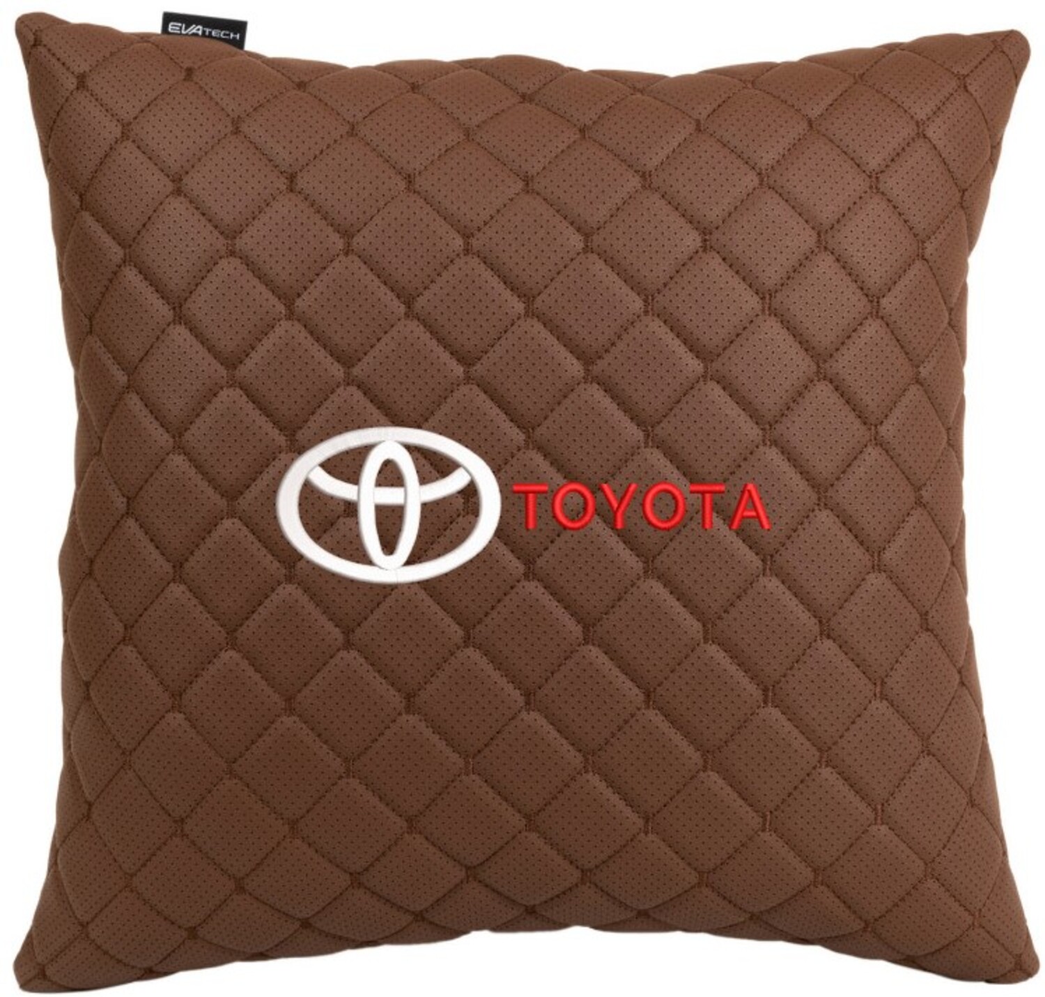 Купити Автомобільна подушка EVAtech ECO 40x40 см Toyota коричнева (SPBCSZZV031) - Фото 1 Автомобільна подушка EVAtech ECO 40x40 см Toyota коричнева (SPBCSZZV031) - Фото 1
