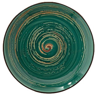 Тарелка обеденная Wilmax Spiral Green 25.5 см (WL-669514 / A) - Фото 1