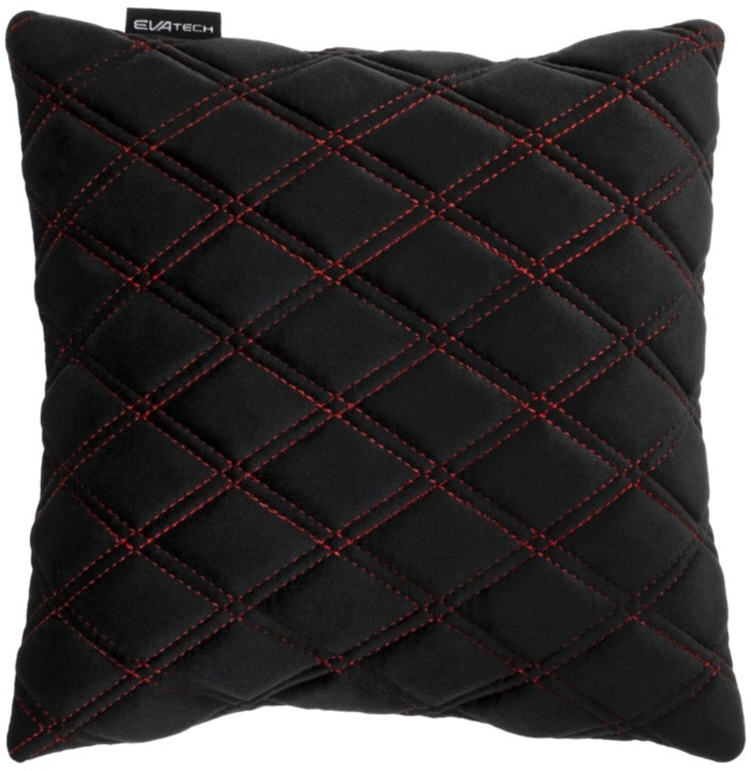Купити Автомобільна подушка EVAtech чорна з червоною ниткою, великий ромб SPSALHRBR - Фото 1 Автомобільна подушка EVAtech чорна з червоною ниткою, великий ромб SPSALHRBR - Фото 1