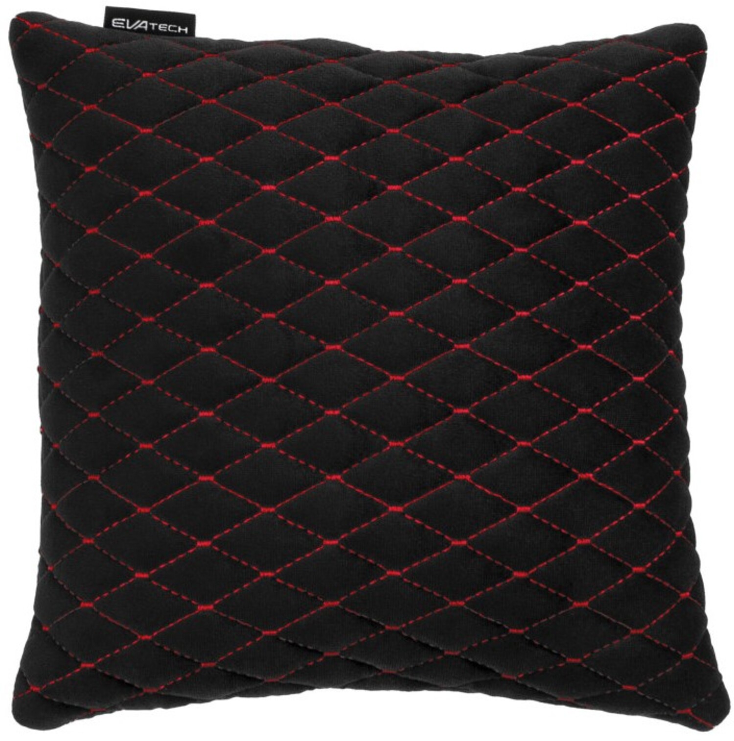 Купити Автомобільна подушка EVAtech чорна з червоною ниткою, малий ромб SPSALMRBR - Фото 1 Автомобільна подушка EVAtech чорна з червоною ниткою, малий ромб SPSALMRBR - Фото 1