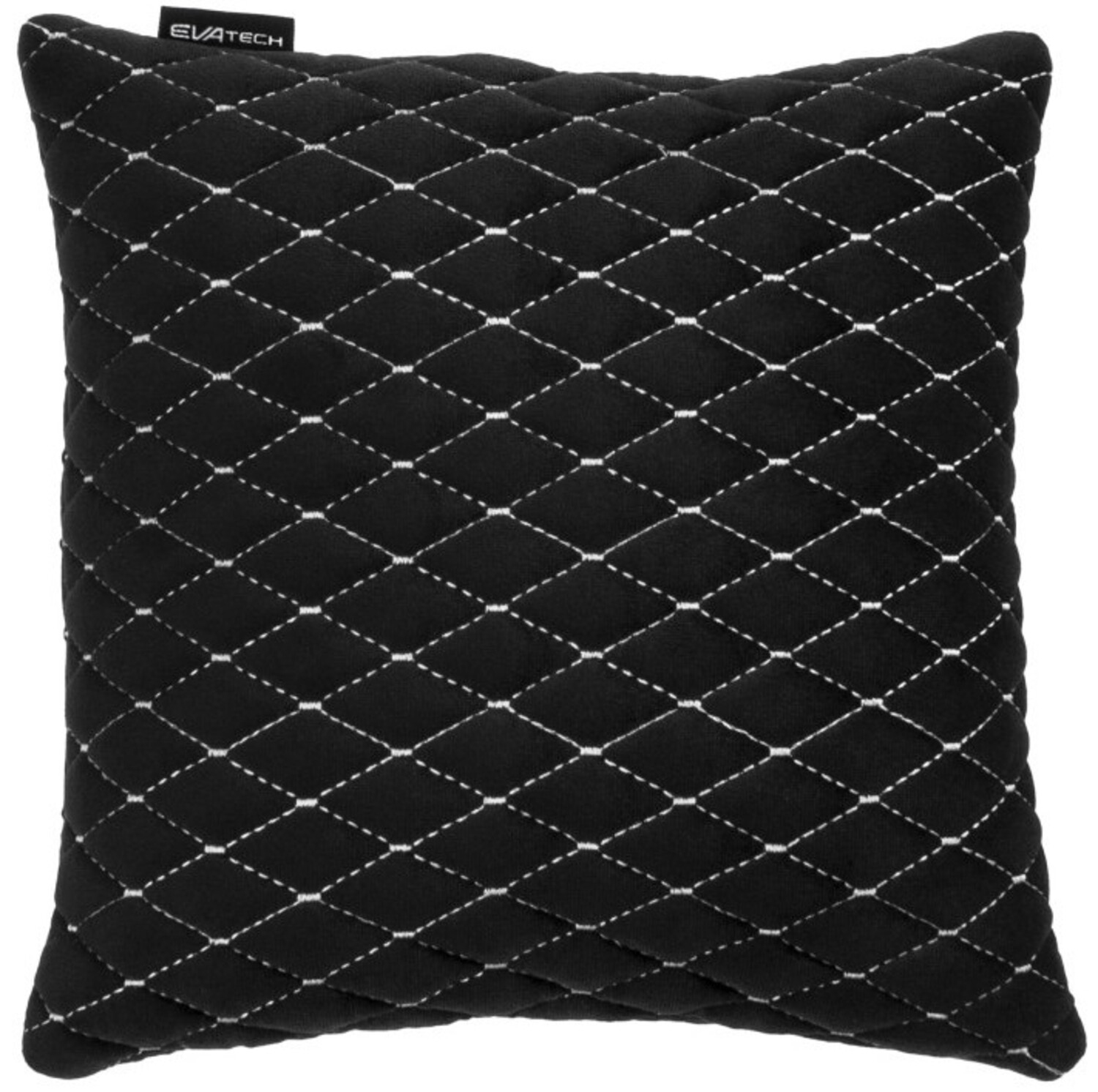 Купити Автомобільна подушка EVAtech чорна з білою ниткою, малий ромб SPSALMRBW - Фото 1 Автомобільна подушка EVAtech чорна з білою ниткою, малий ромб SPSALMRBW - Фото 1