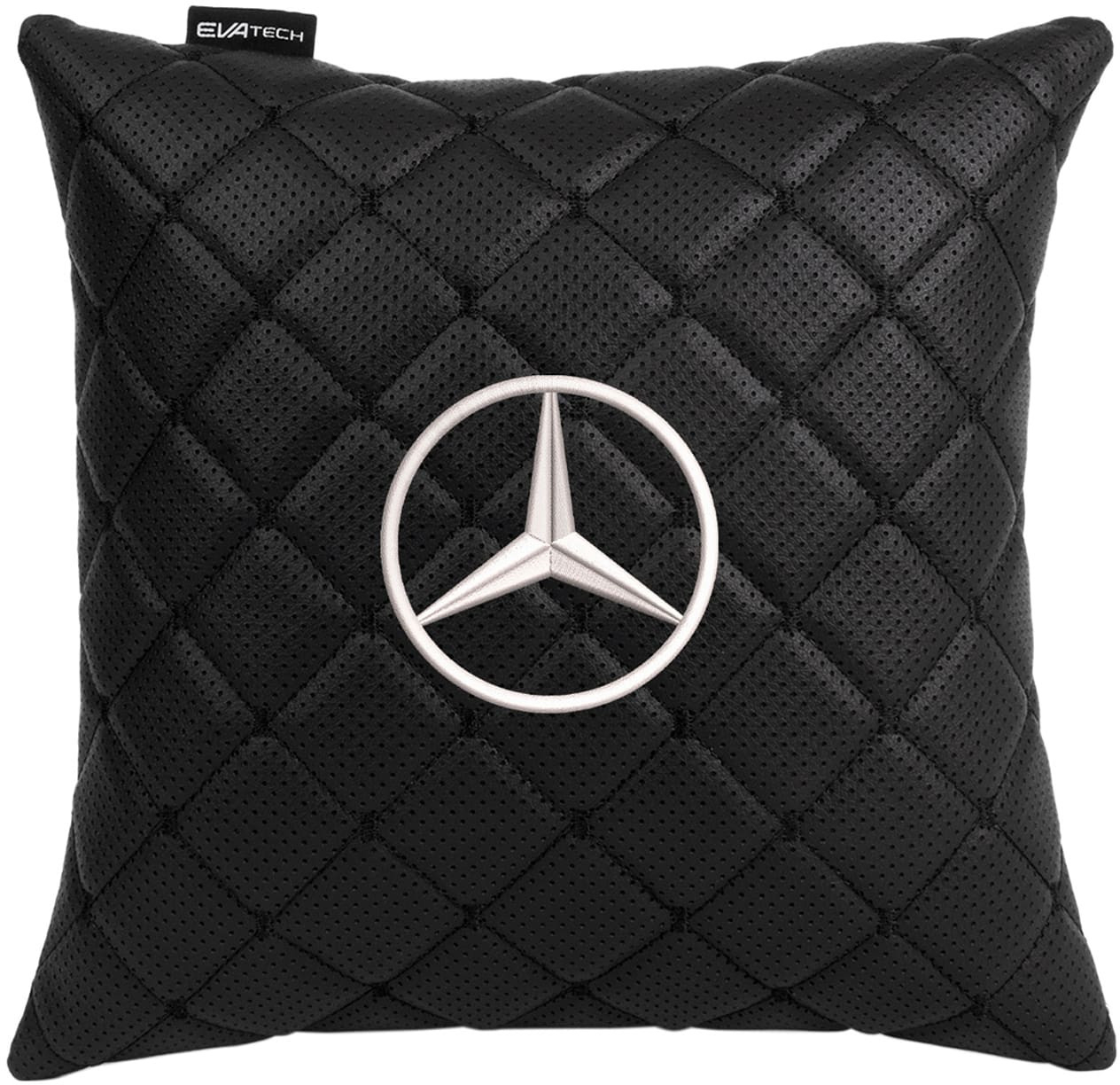 Автомобильная подушка EVAtech ECO Mercedes-Benz черная с черной нитью (SPSCSBBV016) - Фото 1