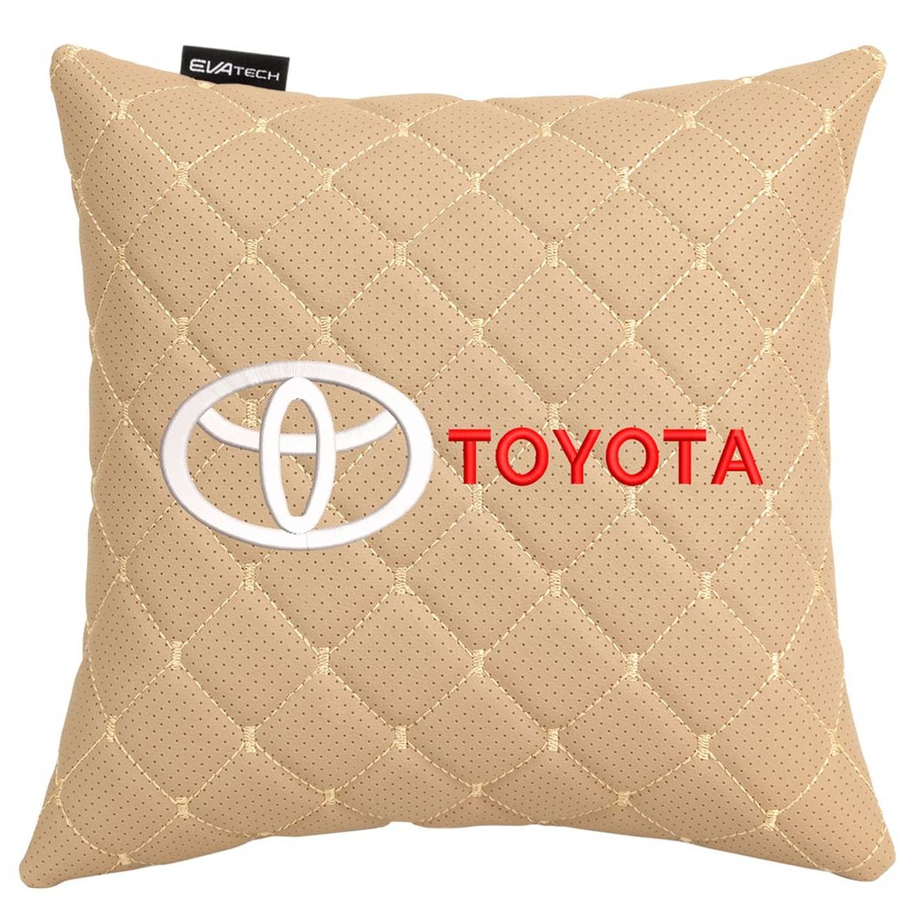 Автомобильная подушка EVAtech ECO Toyota бежевая с бежевой нитью (SPSCSIIV031) - Фото 1