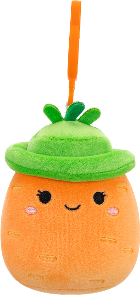 Мягкая игрушка брелок SQUISHMALLOWS МОРКОВКА КАРОЛИНА 9 см (SQCP00462) - Фото 1