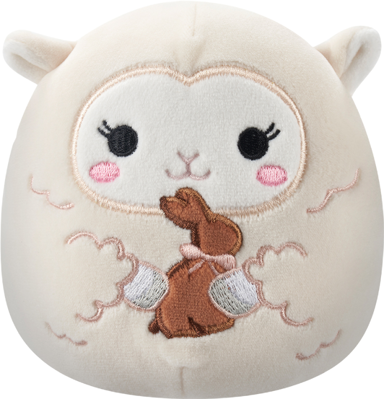 Мягкая игрушка животное SQUISHMALLOWS ЯГНЕНОК СОФИ 13 см (SQER00906) - Фото 1