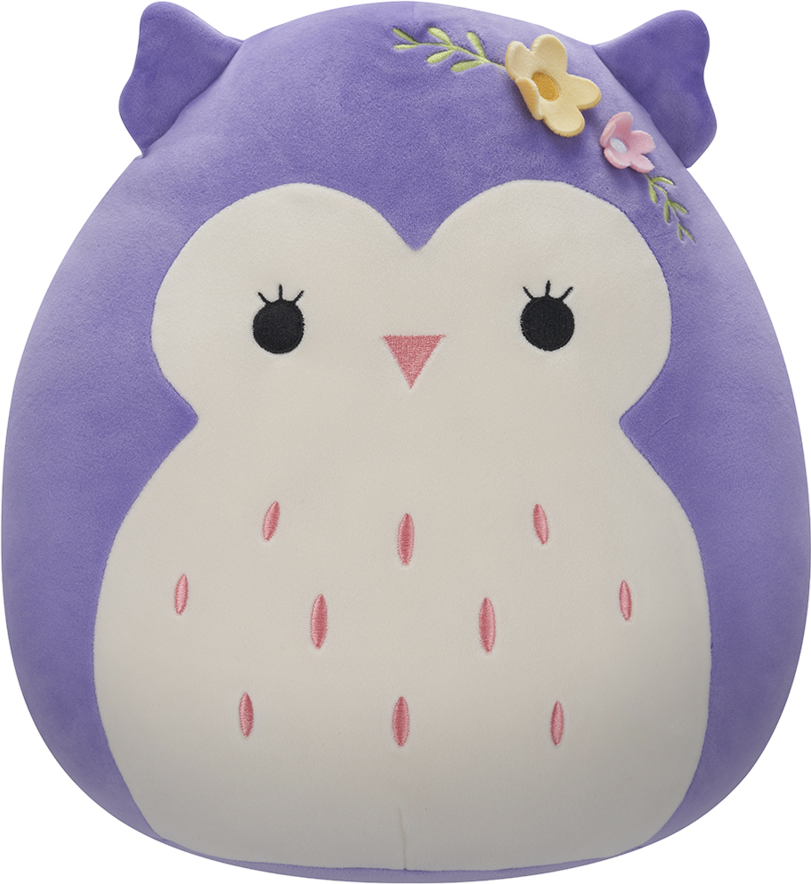 Мягкая игрушка животное SQUISHMALLOWS СОВА ХОЛЛИ 30 см (SQER00911) - Фото 1