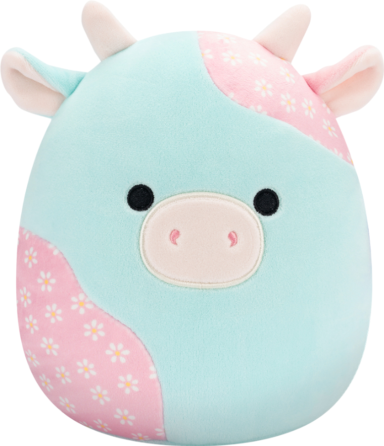 Мягкая игрушка животное SQUISHMALLOWS МЯТНАЯ ПАСТЕЛЬНАЯ КОРОВКА 19 см (SQER01209) - Фото 1