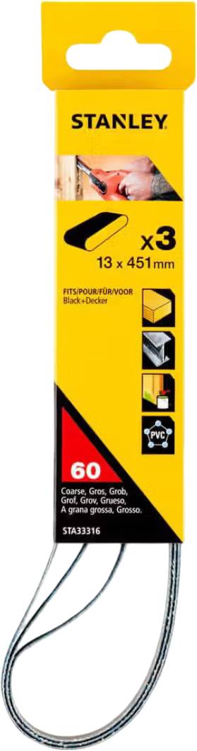 Лента шлифовальная Stanley 13х451 мм (STA33316) - Фото 1