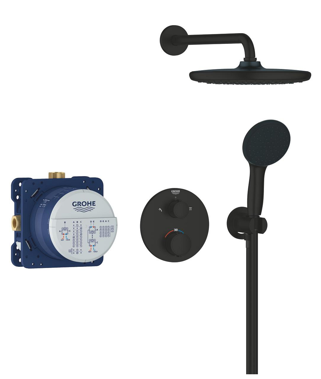 Купить Смеситель для ванной Grohe QuickFix Precision с Vitalio Start 250 матовый черный (348832430) - Фото 1 Смеситель для ванной Grohe QuickFix Precision с Vitalio Start 250 матовый черный (348832430) - Фото 1