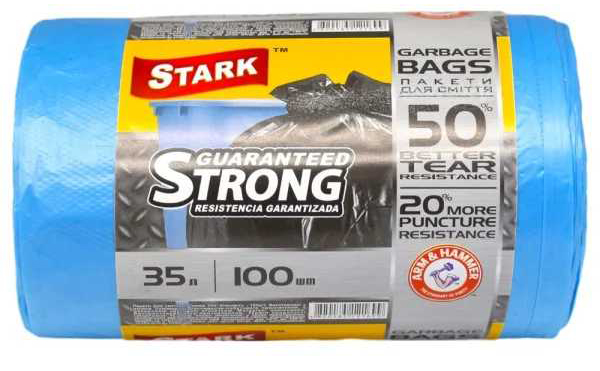 Пакет мусорный Stark 35 л 100 шт. Синие (StBB35100blue) - Фото 1