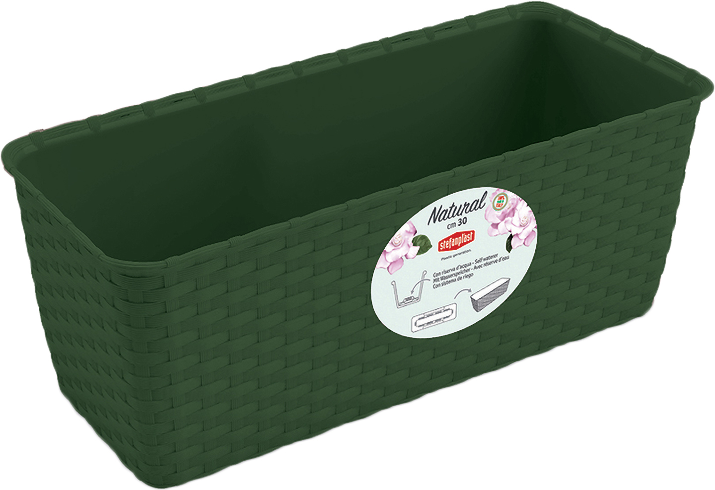 Вазон Stefanplast NATURAL 30х13х11 см 73654 - Фото 1