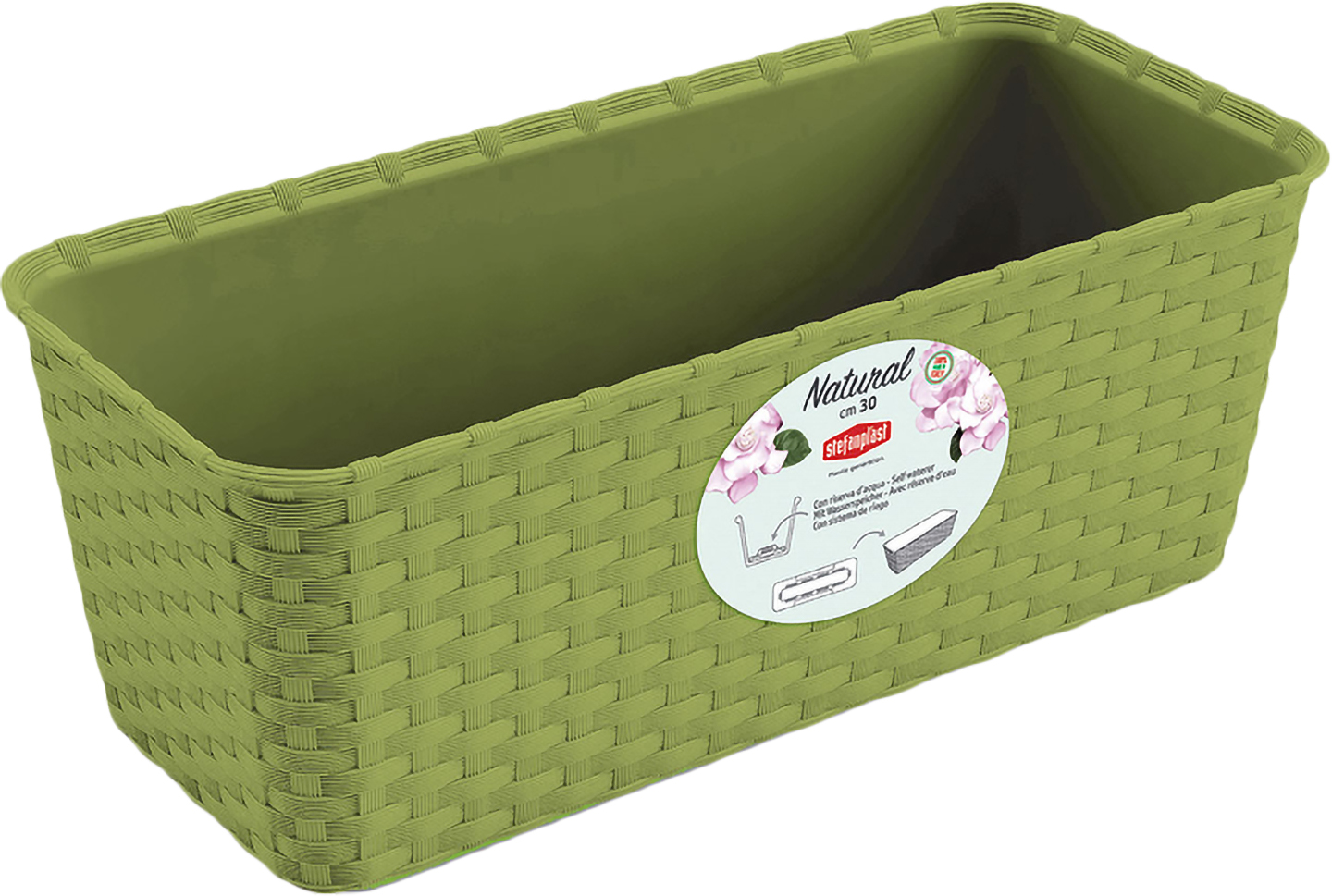 Вазон Stefanplast NATURAL 30х13х11 см 73657 - Фото 1
