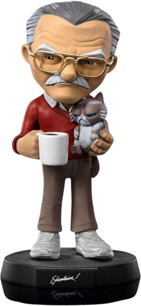 Коллекционная фигурка Iron Studios MARVEL Stan Lee with Grumpy Cat - Pow! MiniCo 14 см (STNLEE71422-MC) - Фото 1
