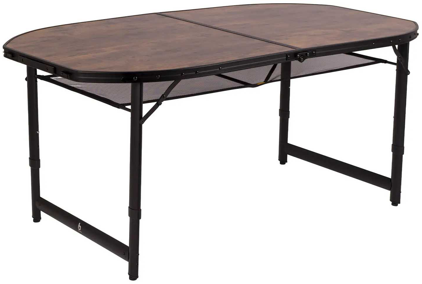 Складной стол Bo-camp Woodbine Oval 150x80 см Black/Wood look (1404230) - Фото 1