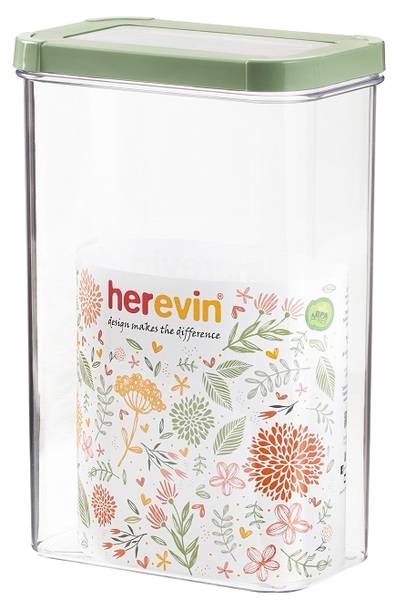 Емкость для сыпучих Herevin Storage Canister-Green-Peach 2.5 л (161208-100) - Фото 1