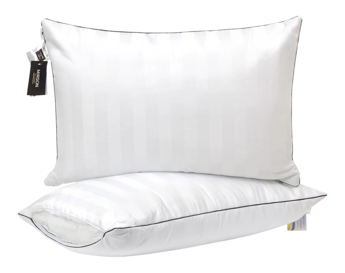 Подушка стандартна MirSon бамбукова Hand Made Royal Pearl 930 низька 60x60 см (2200000557322) - Фото 1