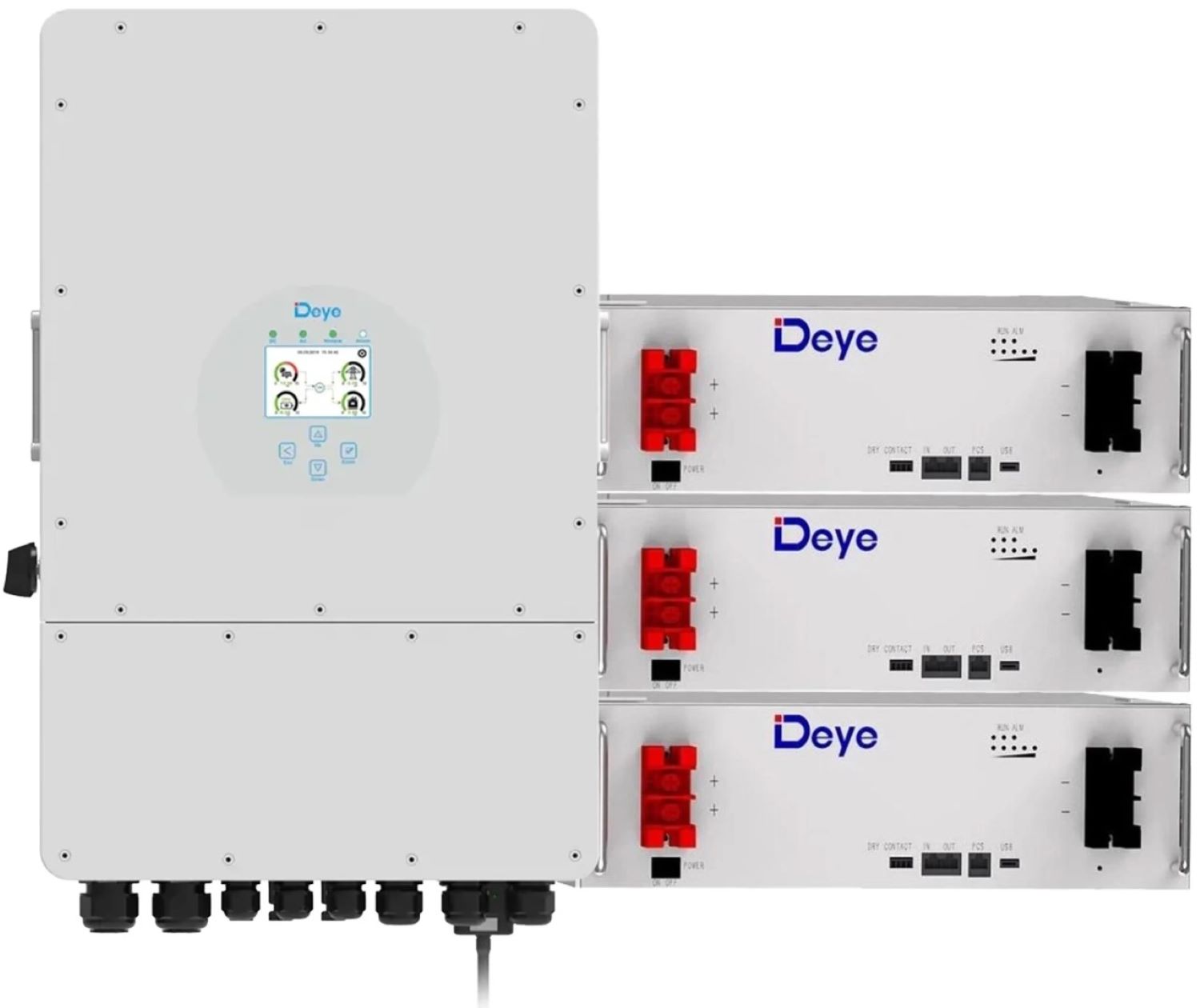 Система хранения энергии Deye SUN-10K-SG02LP1-EU-AM3-3DE15.36K-LFP - Фото 1