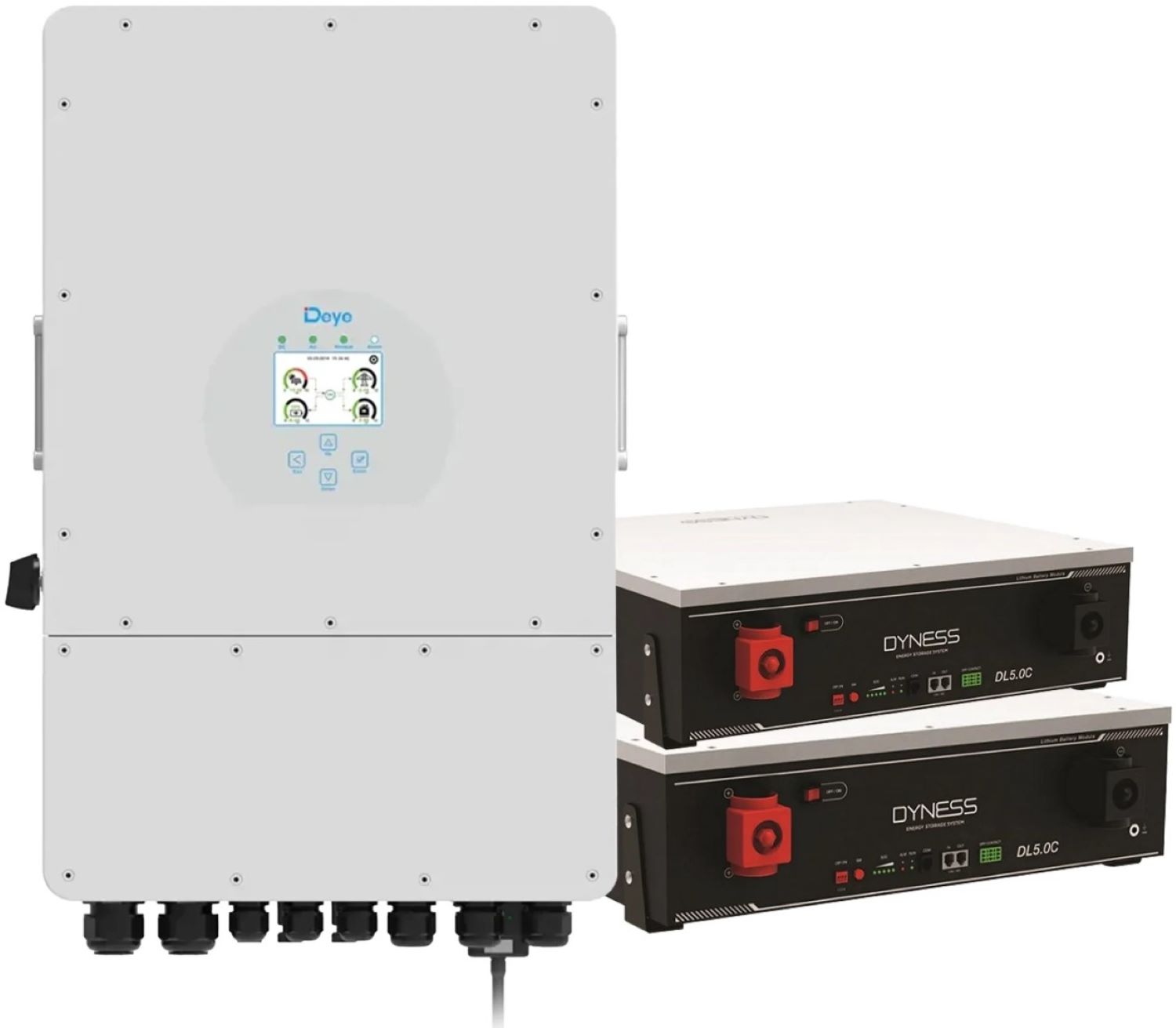 Система хранения энергии Deye SUN-10K-SG04LP3-EU-2DY10.24K-LFP-W - Фото 1