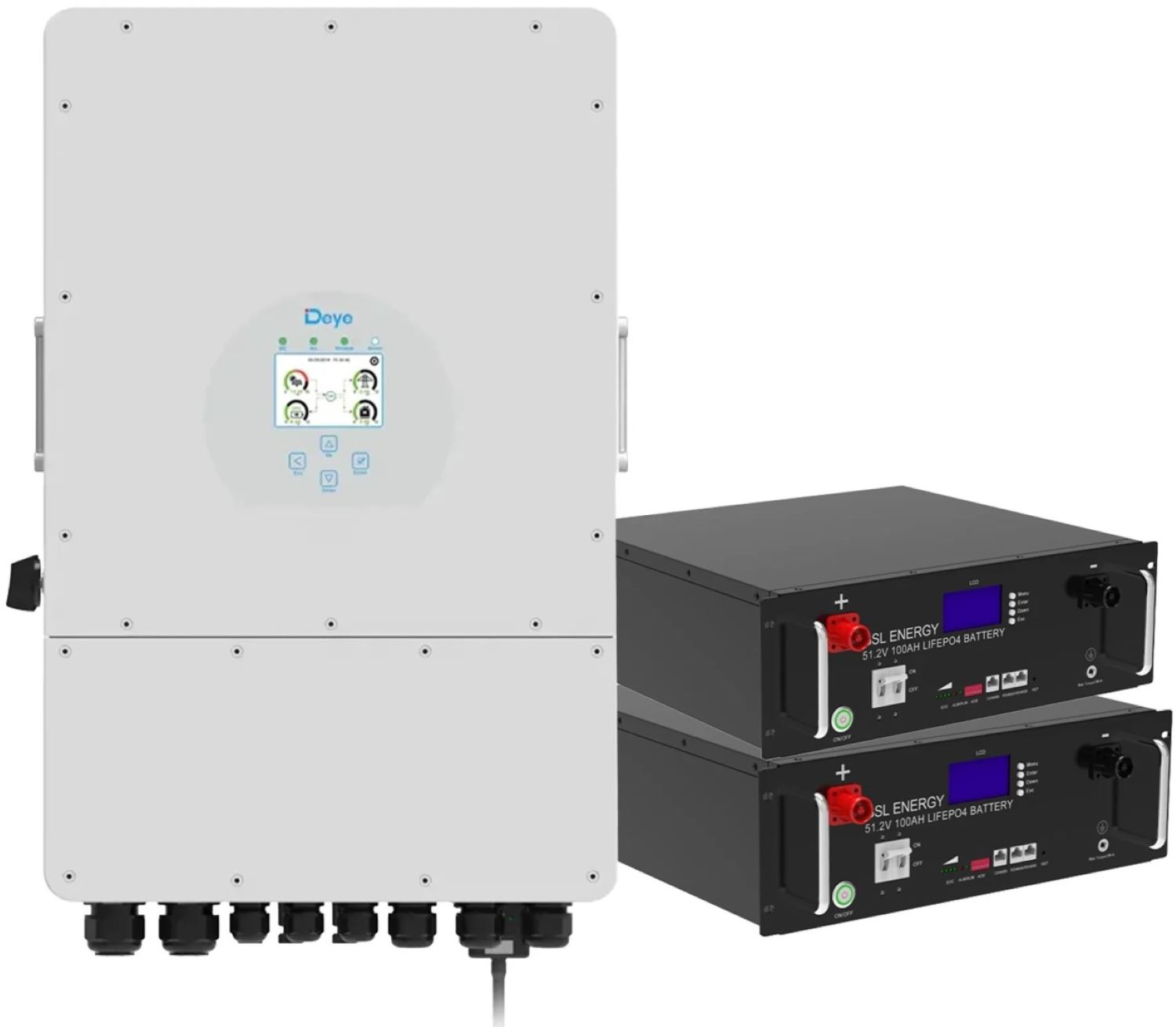 Система хранения энергии Deye SUN-10K-SG04LP3-EU-2GS10.24K-LFP - Фото 1