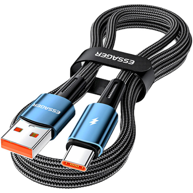 Кабель синхронизации данных Essager Sunset USB A to Type C 120W USB Charging Cable 1m Blue (EXC120-CG03-P) - Фото 1
