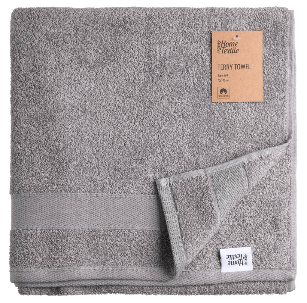 Полотенце банное Ardesto махровое SuperSoft серый 70х140 см (ART2270SL) - Фото 1