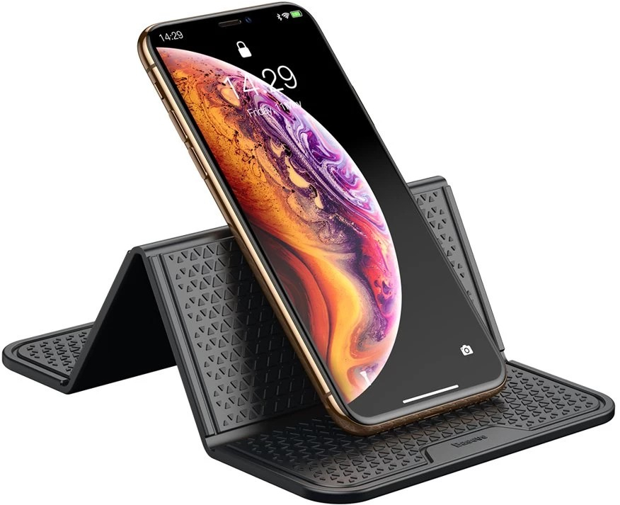Антискользящий держатель телефона в автомобиль Baseus Folding Black (SUWNT-01) - Фото 1
