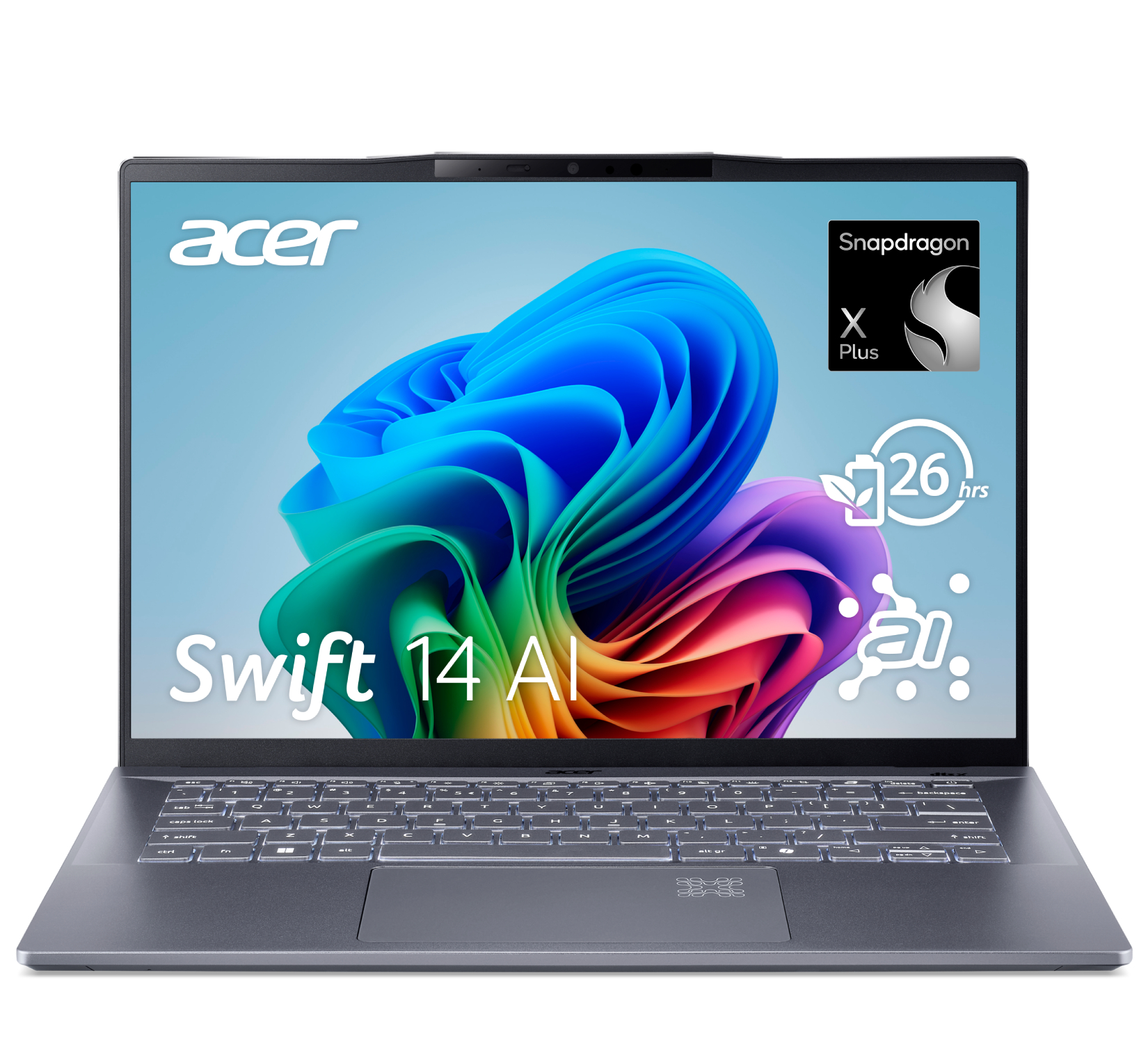 Ноутбук Acer Swift 14 AI SF14-11 (NX.KZXEU.001) Steel Gray - Фото 1