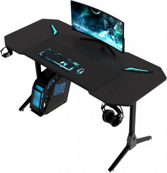 Стол компьютерный GT Racer T-1211 (120x60x73) Black - Фото 1