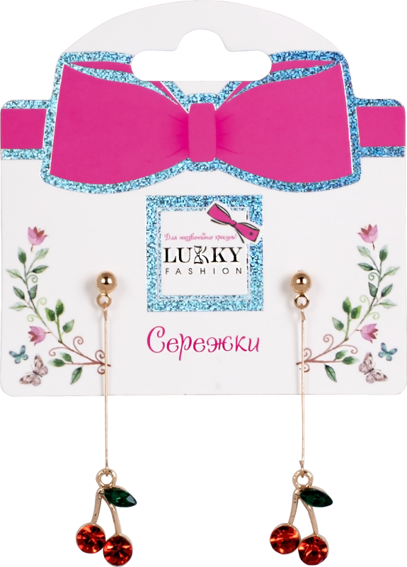 Дитяча біжутерія Lukky Сережки Fashion Черешні (T24627) - Фото 1
