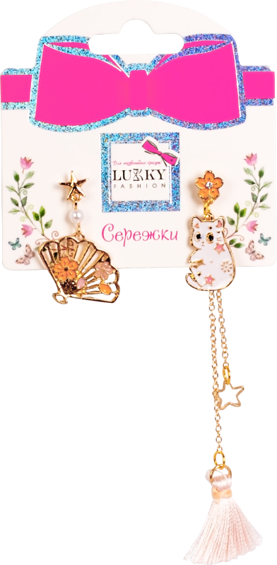 Дитяча біжутерія Lukky Сережки Fashion Східний стиль (T24634) - Фото 1