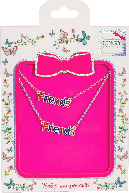 Дитяча біжутерія Lukky Набір Fashion з двох ланцюжків Friends (T24651) - Фото 1