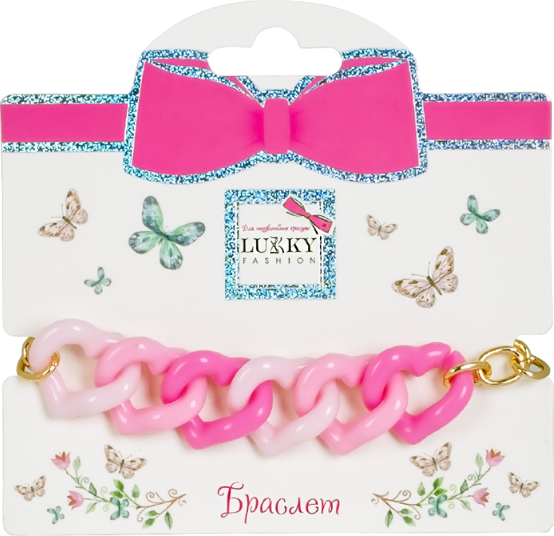 Дитяча біжутерія Lukky Браслет Fashion рожевий (T24659) - Фото 1