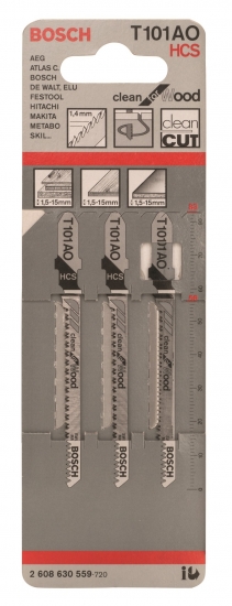 Полотно Bosch T 101 AO 1.4х83 мм 3 шт. (2.608.630.559) - Фото 1