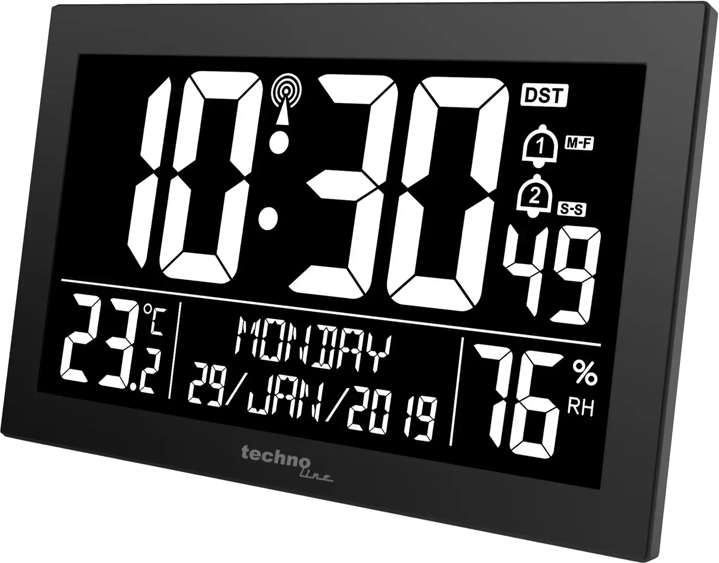 Купити Настінний годинник Technoline WS8017 Black - Фото 1 Настінний годинник Technoline WS8017 Black - Фото 1