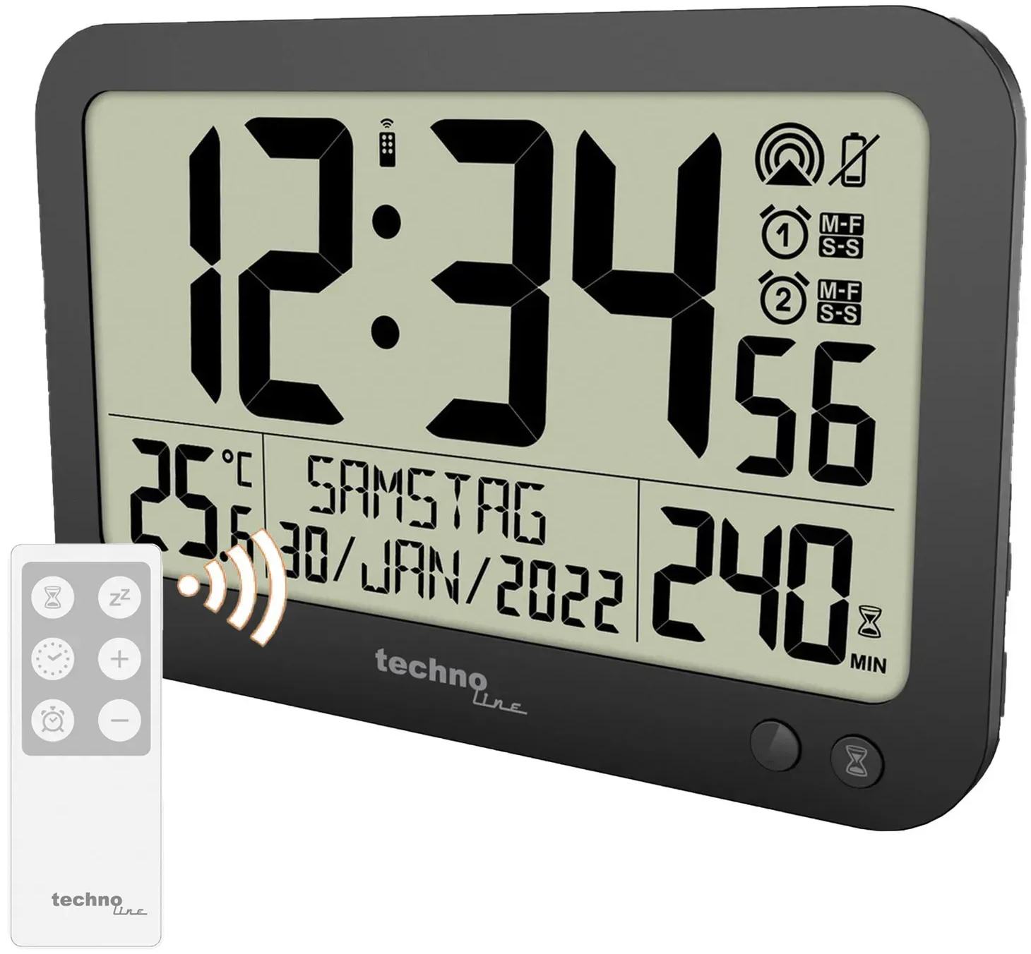 Купити Настінний годинник Technoline WS8026 Black - Фото 1 Настінний годинник Technoline WS8026 Black - Фото 1