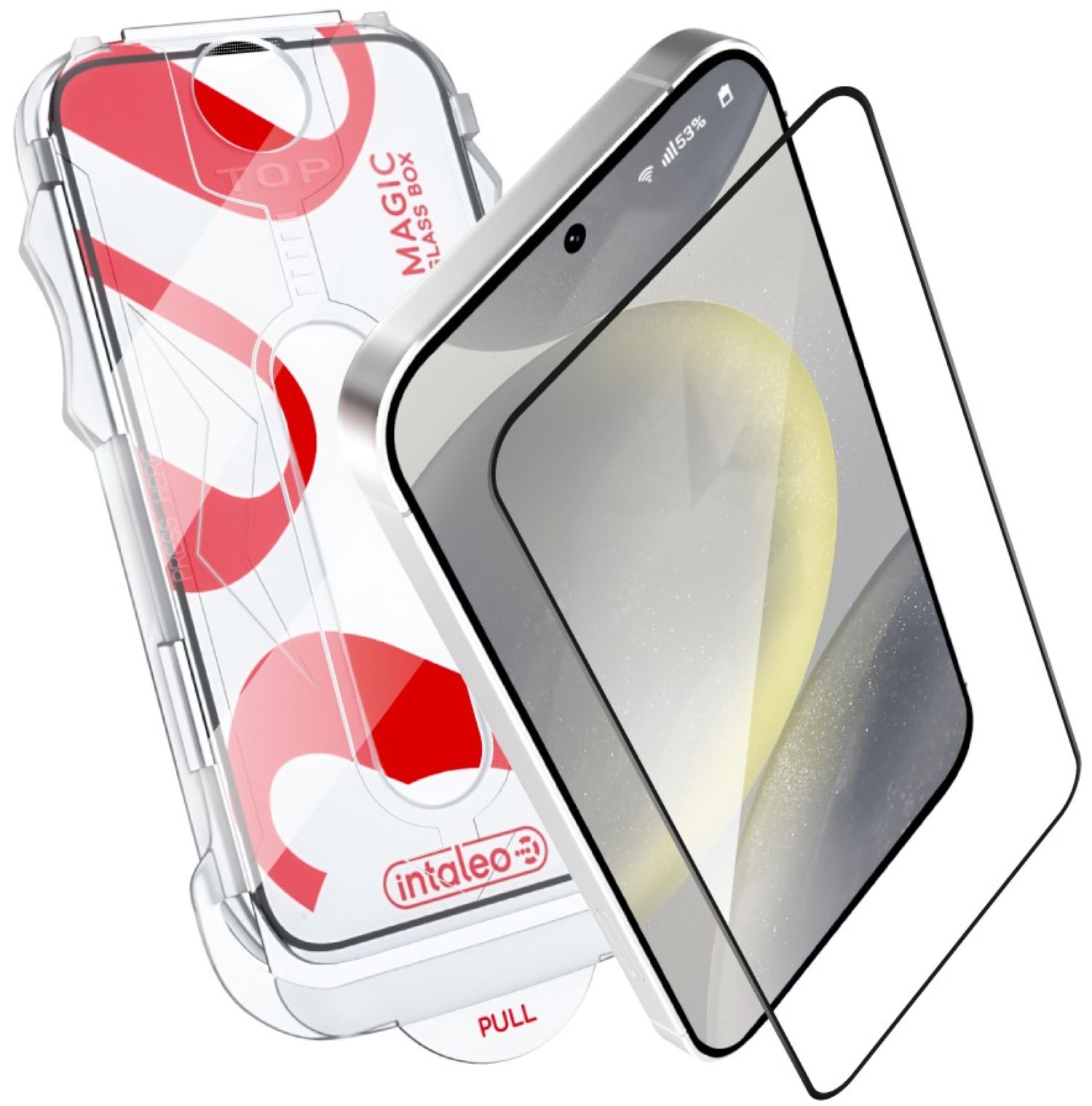 Защитное стекло для смартфона Intaleo с аппликатором MagicBox for  Samsung S24 (4820266742898) - Фото 1