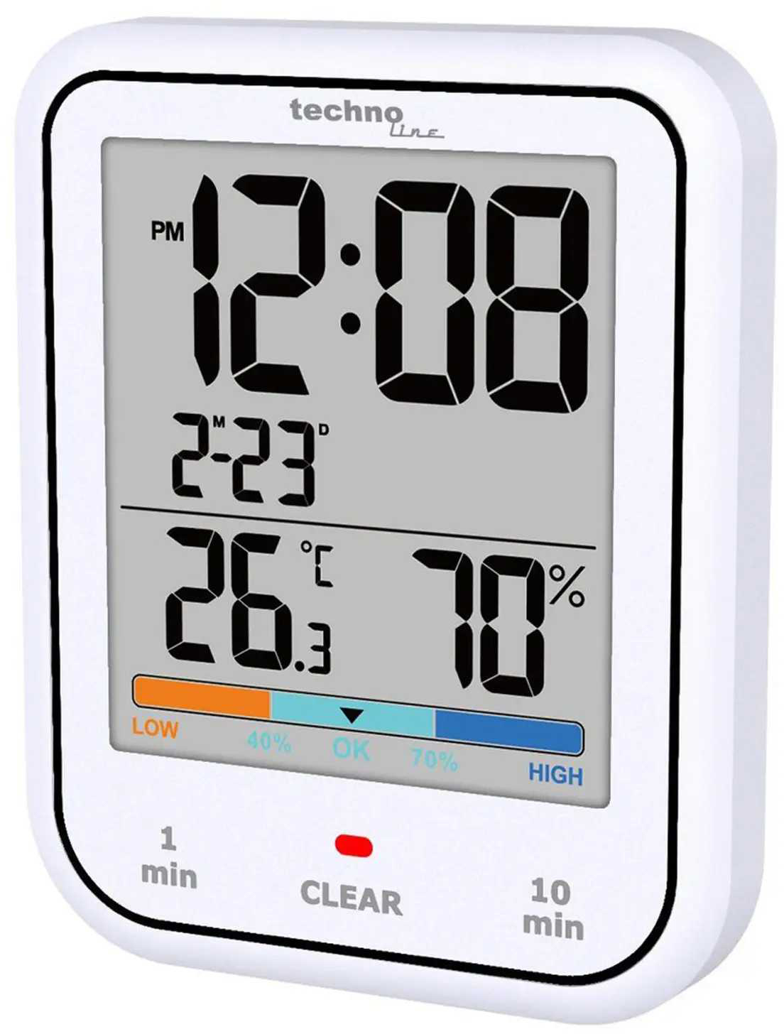 Термогигрометр Technoline WT380 White - Фото 1