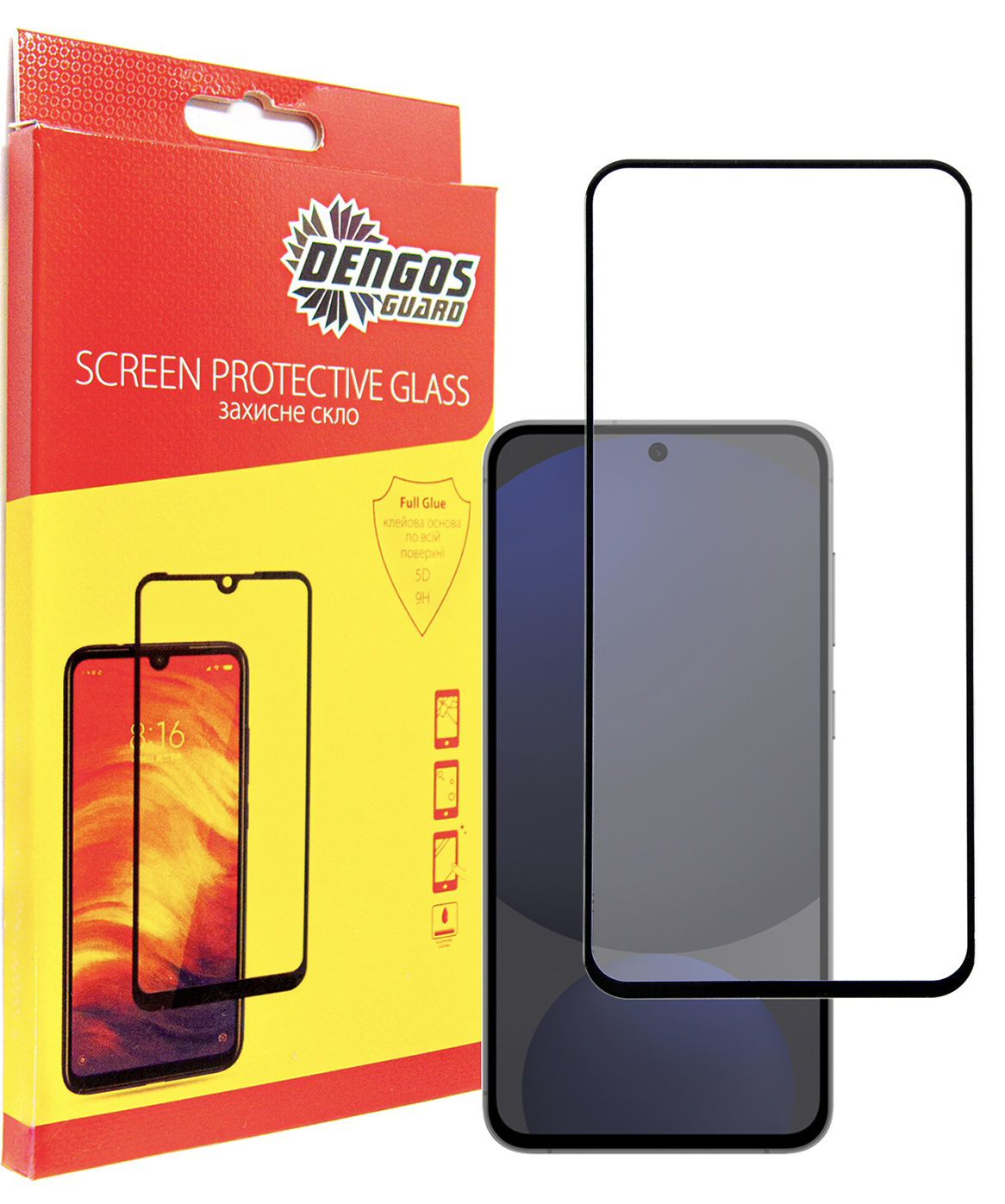Захисне скло для смартфону DENGOS for Samsung Galaxy S24 FE SM-S721 Black Full Glue (TGFG-380) - Фото 1