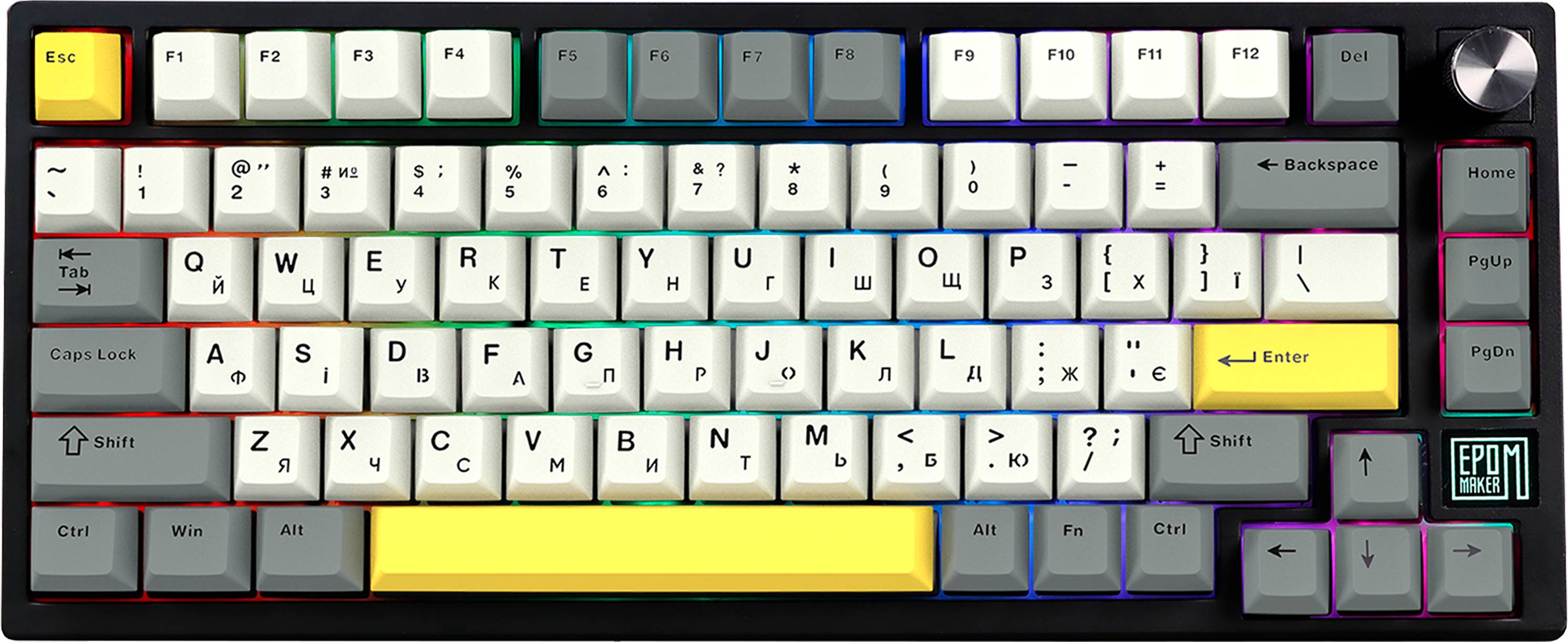 Клавиатура беспроводная игровая EPOMAKER TH80 SE Budgerigar V2 Switch Hot-Swap RGB Black (TH80-SE-B-BV2) - Фото 1