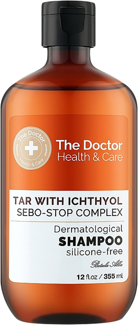 Шампунь жіночий The Doctor Health&Care 355 мл Tar with Ichthyol&Sebo-stop Complex (8588006041750) - Фото 1