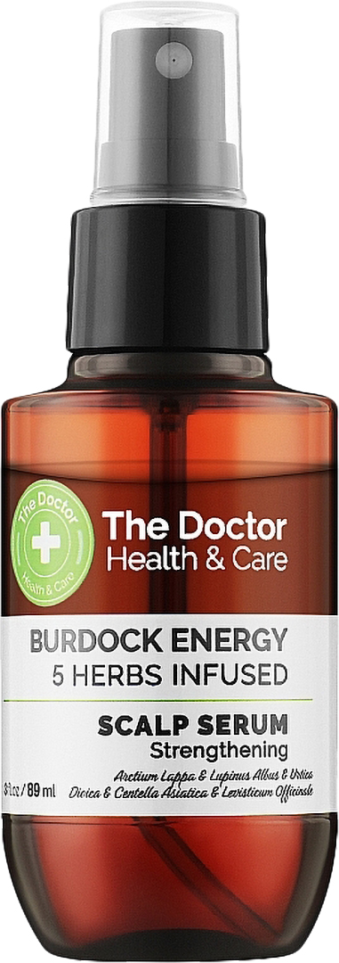 Сироватка для волосся The Doctor Health&Care Реп'яхова сила на настої 5 трав 89 мл (8588009351016) - Фото 1