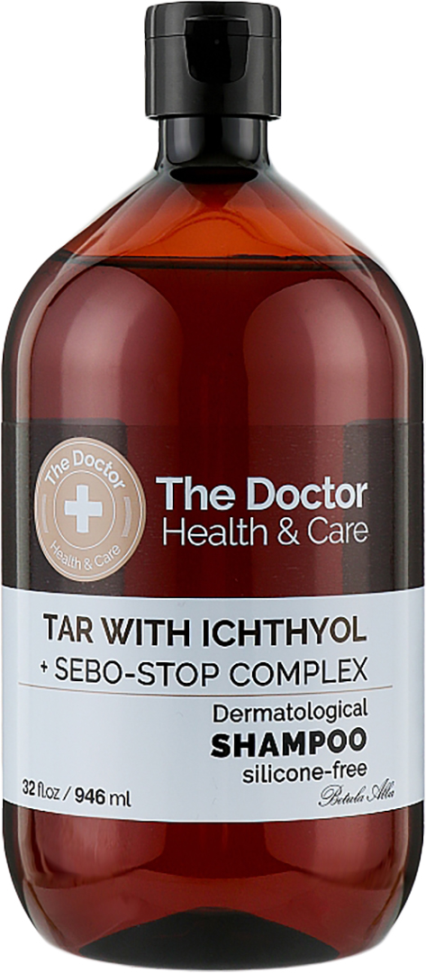 Шампунь жіночий The Doctor Health&Care 946 мл Tar with Ichthyol&Sebo-stop Complex (8588006041699) - Фото 1