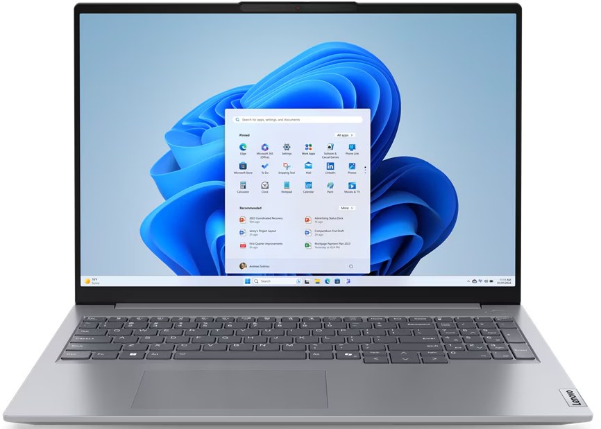 Уценка - Ноутбук Lenovo ThinkBook 16 G7 IML (21MS0051RA) Arctic Grey - Фото 1